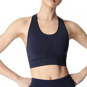 Sweaty Betty Stamina Seamless Workout Sports Bra Navy Blue XXXL